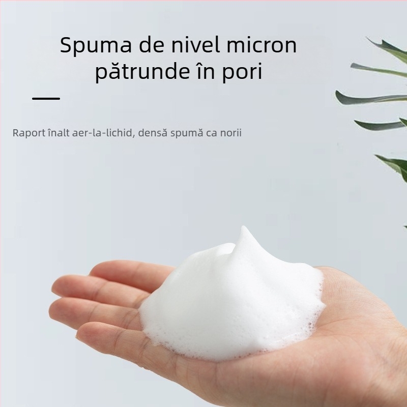 Dozator de săpun cu spumă, acționare manuală, ABS+PETG, turnare prin injecție, stil modern minimalist, greutate 0.5