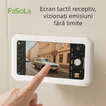 FaSoLa suport impermeabil pentru telefon în baie, rotativ, raft de duș
