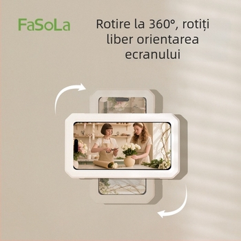 FaSoLa suport impermeabil pentru telefon în baie, rotativ, raft de duș