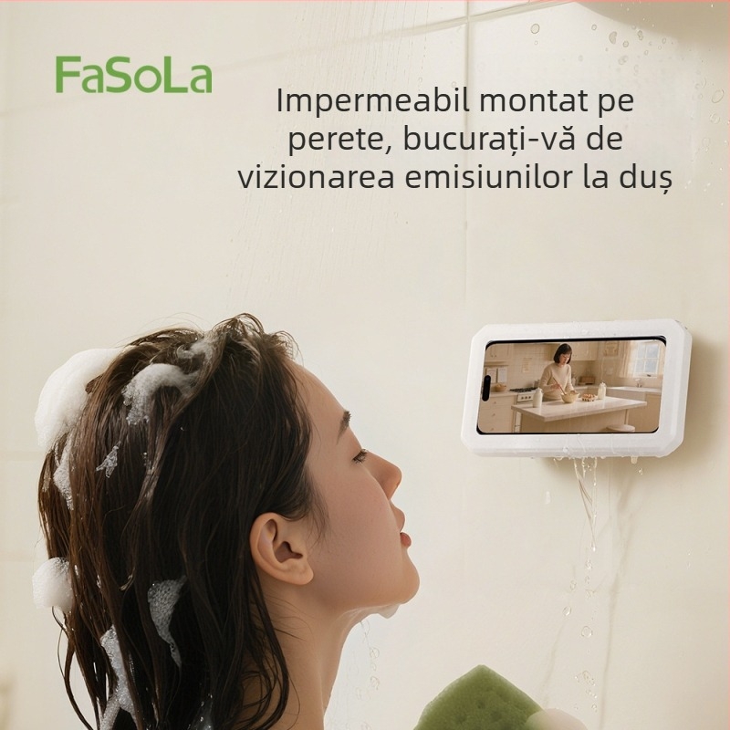 FaSoLa suport impermeabil pentru telefon în baie, rotativ, raft de duș