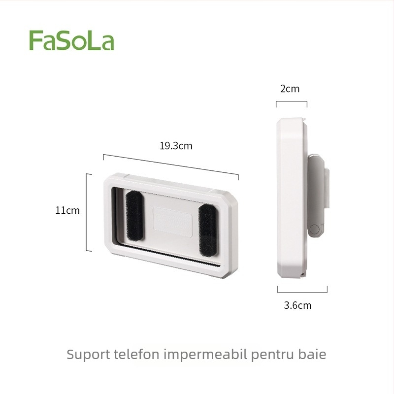 FaSoLa suport impermeabil pentru telefon în baie, rotativ, raft de duș
