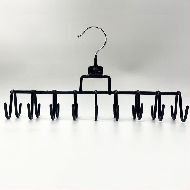 Suport haine cu 18 cârlige, design pătrat, minimalist modern, acoperire din plastic, Model ZL-2596654