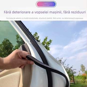 Bandă etanșare ușă auto din cauciuc – universală pentru întreg vehiculul, reducere zgomot, protecție împotriva prafului și impermeabil