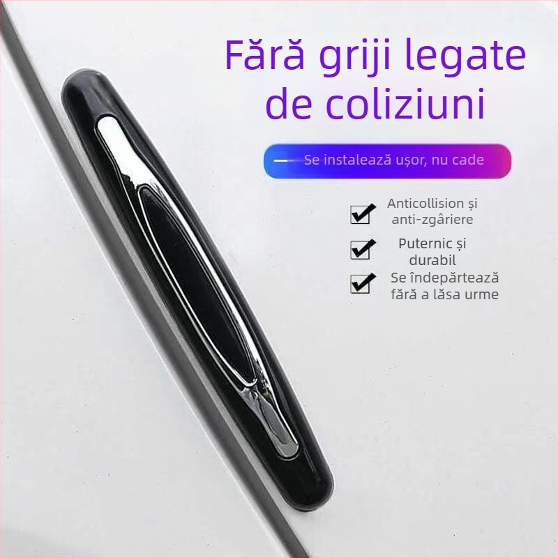 Tongtong optimization Bandă de protecție pentru marginea ușii și oglinda retrovizoare - PVC+ABS, model 9216, universală