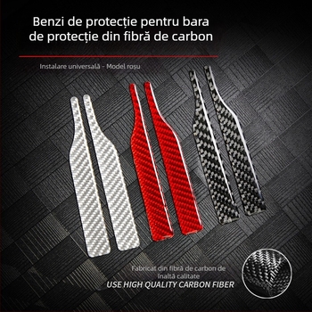 Bandă din fibră de carbon pentru oglinda retrovizoare – protecție împotriva loviturilor, universală, rezistentă la zgârieturi