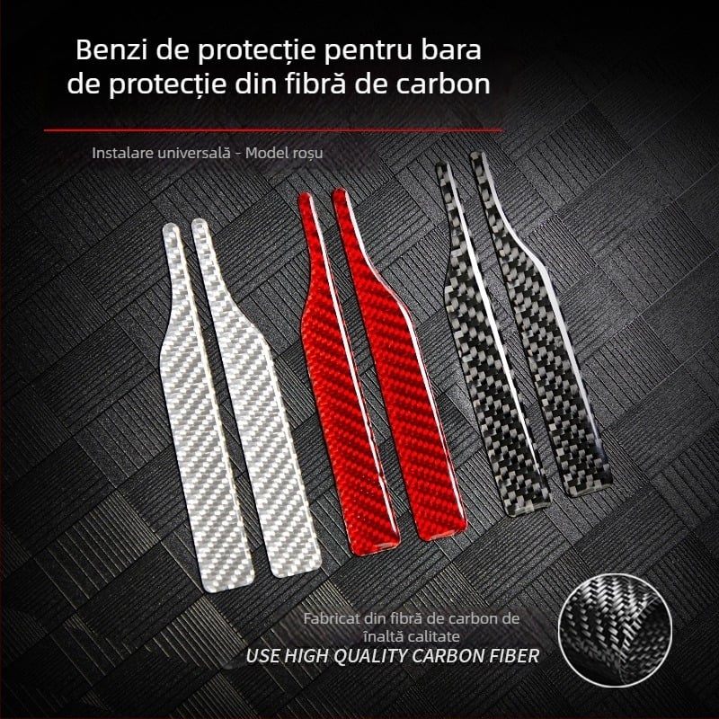 Bandă din fibră de carbon pentru oglinda retrovizoare – protecție împotriva loviturilor, universală, rezistentă la zgârieturi