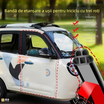 Etanșare mecanică pentru bandă de etanșare a ușii la triciclu electric – Awtre87, materialul benzii de etanșare: patch de deshidratare, compatibil cu 1 model; marcă: Don't wipe it; rezistent la vânt, impermeabil și cauciuc fonoizolant.