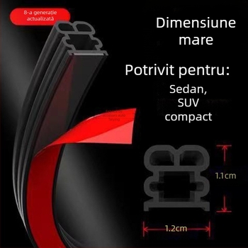 Bandă de etanșare din silicon pentru ușa cabinei camionului, dublu-strat, etanșare impermeabilă și reducere a zgomotului