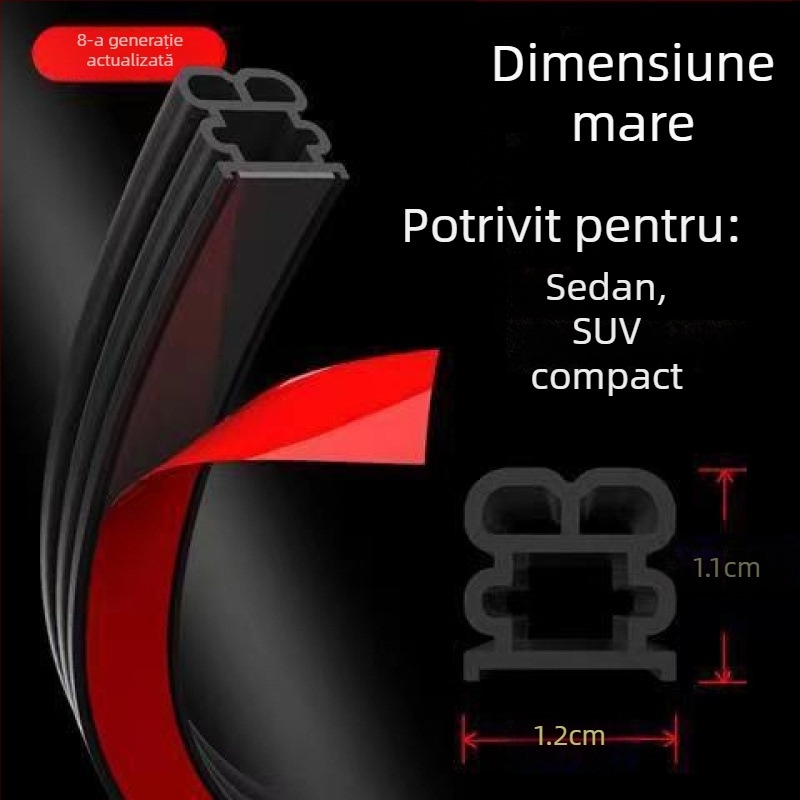 Bandă de etanșare din silicon pentru ușa cabinei camionului, dublu-strat, etanșare impermeabilă și reducere a zgomotului