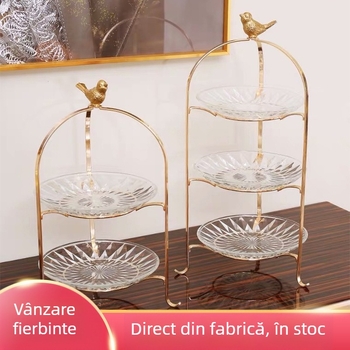 Tavă decorativă pentru măsuța de cafea, din fier, cu finisaj electroplating – stil modern minimalist, design european și american, cadou potrivit pentru nunți, casa nouă și petreceri