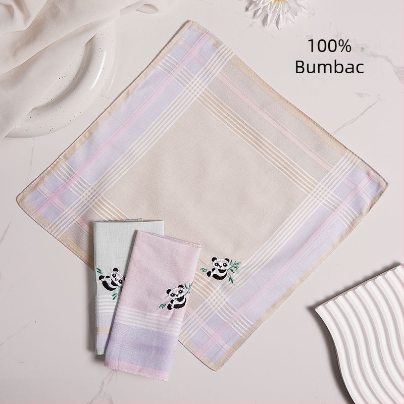 Batistă de buzunar pentru femei cu panda brodat (Unique; Adulți; aliaj; Primăvara 2025)