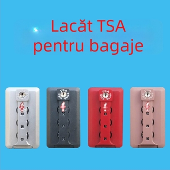 Lacăt pentru bagaje cu compatibilitate TSA, lacăt cu cod, anti-furt, material ABS