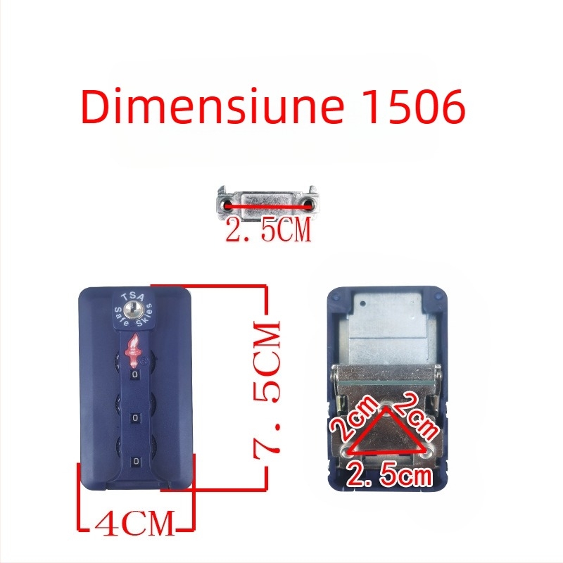 Lacăt pentru bagaje cu compatibilitate TSA, lacăt cu cod, anti-furt, material ABS