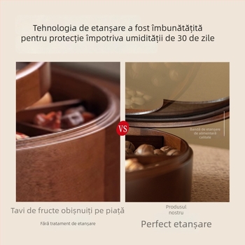 Platou de fructe din lemn – Jumao, Stil simplu, Lansare 2025