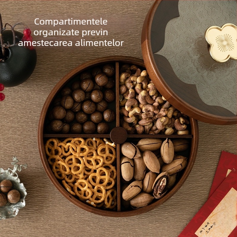 Platou de fructe din lemn – Jumao, Stil simplu, Lansare 2025