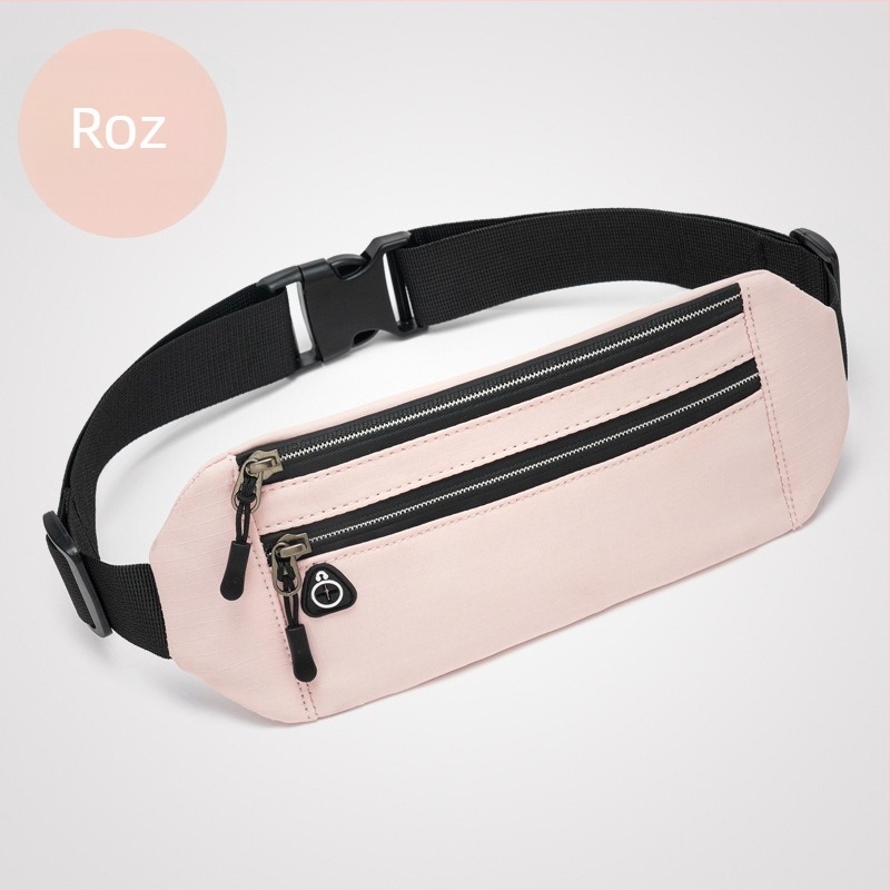 Borsetă de talie pentru alergare, ultraușoară, respirabilă, compactă; pânză Oxford, unisex, pentru sport în aer liber