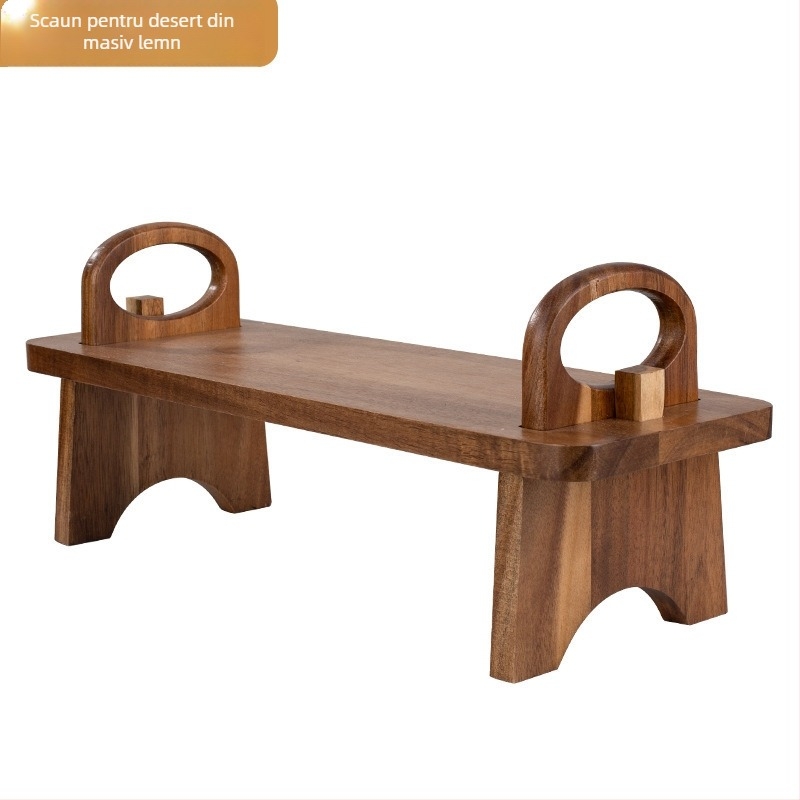 Platou pentru fructe din lemn/bambus, stil modern minimalist, culoare solidă, Huang Li Fang