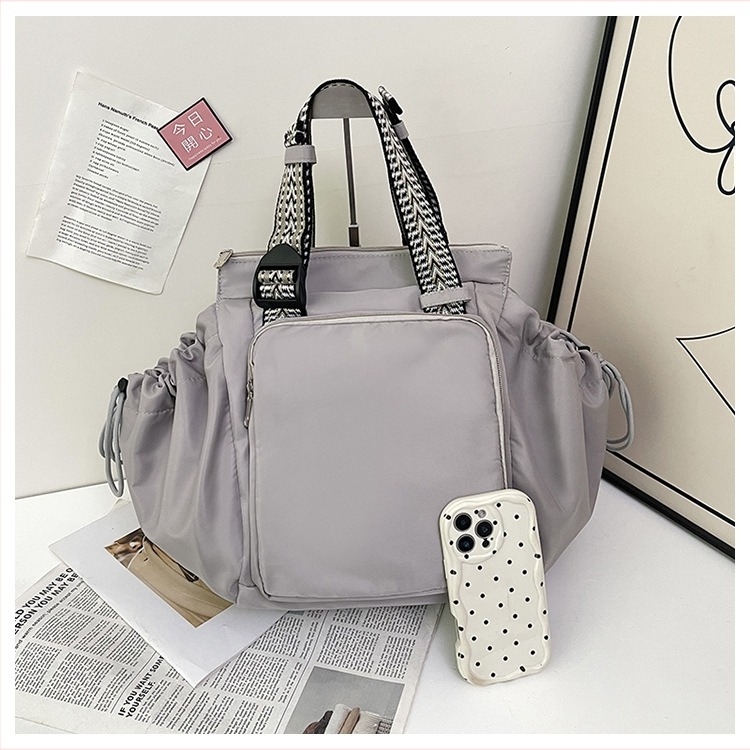 Geantă convertibilă de călătorie, tip tote-backpack, capacitate mare, husă moale, Oxford material, închidere cu fermoar, buzunar intern cu fermoar, bretele duble