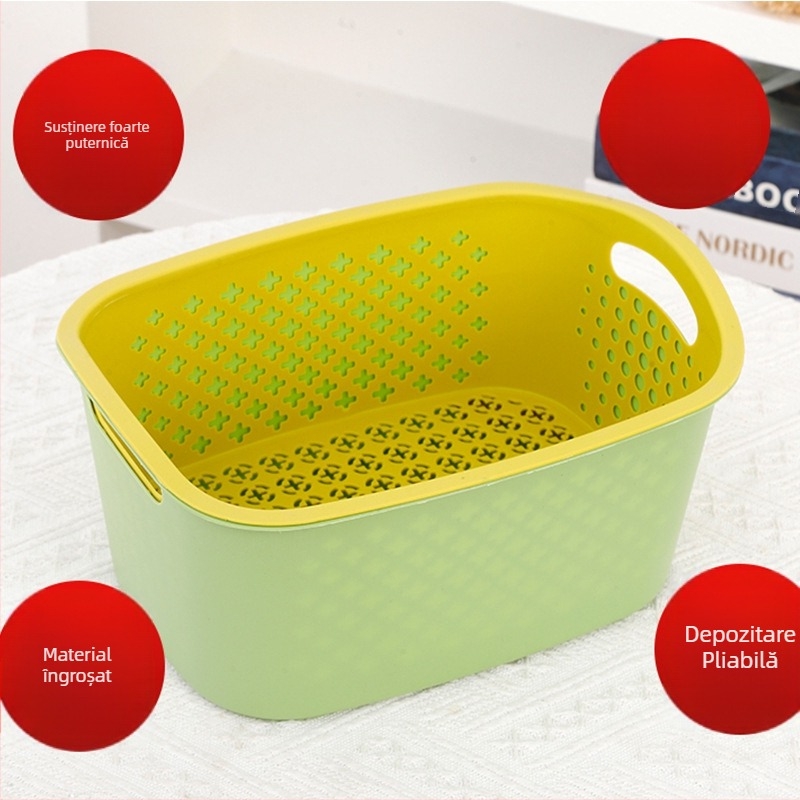 Coș de drenaj din plastic, multifuncțional, stil modern minimalist, imprimare a logo-ului disponibil