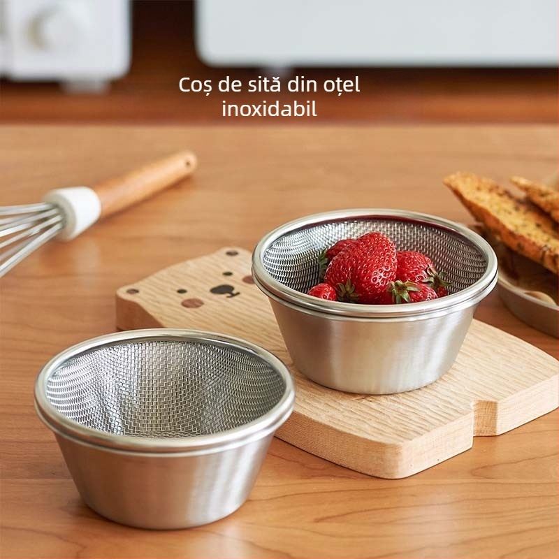 Coș de scurgere din oțel inoxidabil 304 — sită de bucătărie multifuncțională, design modern