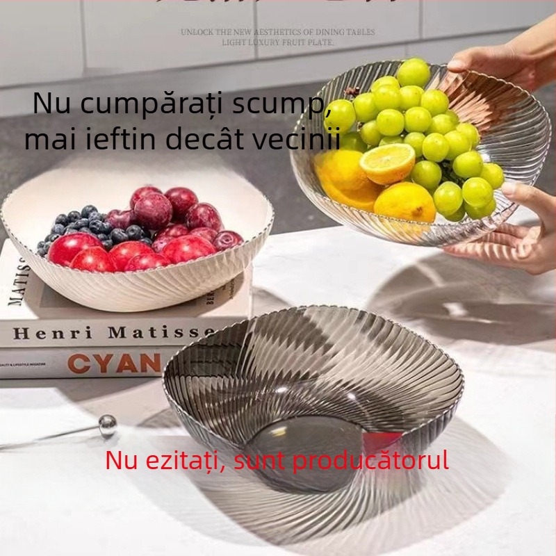 Coș de fructe din plastic pentru sufragerie - Model 2025, stil chinez nou, tavă de prezentare pentru gustări de lux