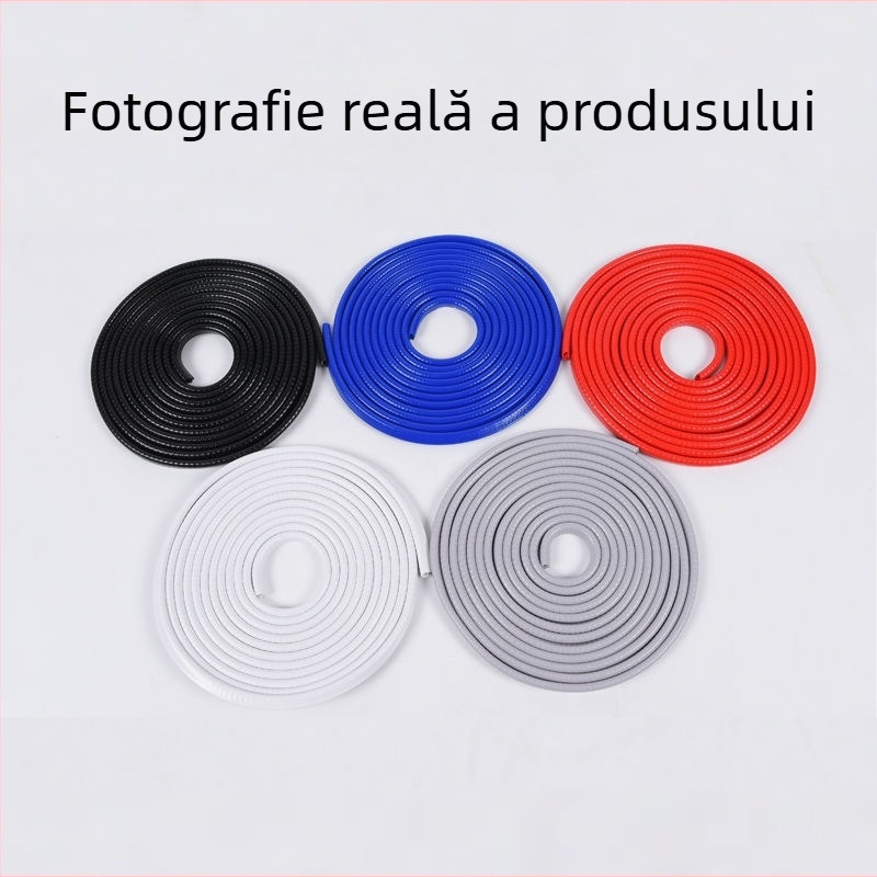 Bandă anti-coliziune pentru ușa mașinii - universală, fără adeziv - protecție a marginii ușii - rezistență la zgârieturi - element decorativ