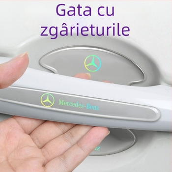 Autocolant protector pentru mânerul ușii auto, cu logo laser, protecție invizibilă a zonei din jurul mânerului, anti-zgârieturi și anti-coliziune