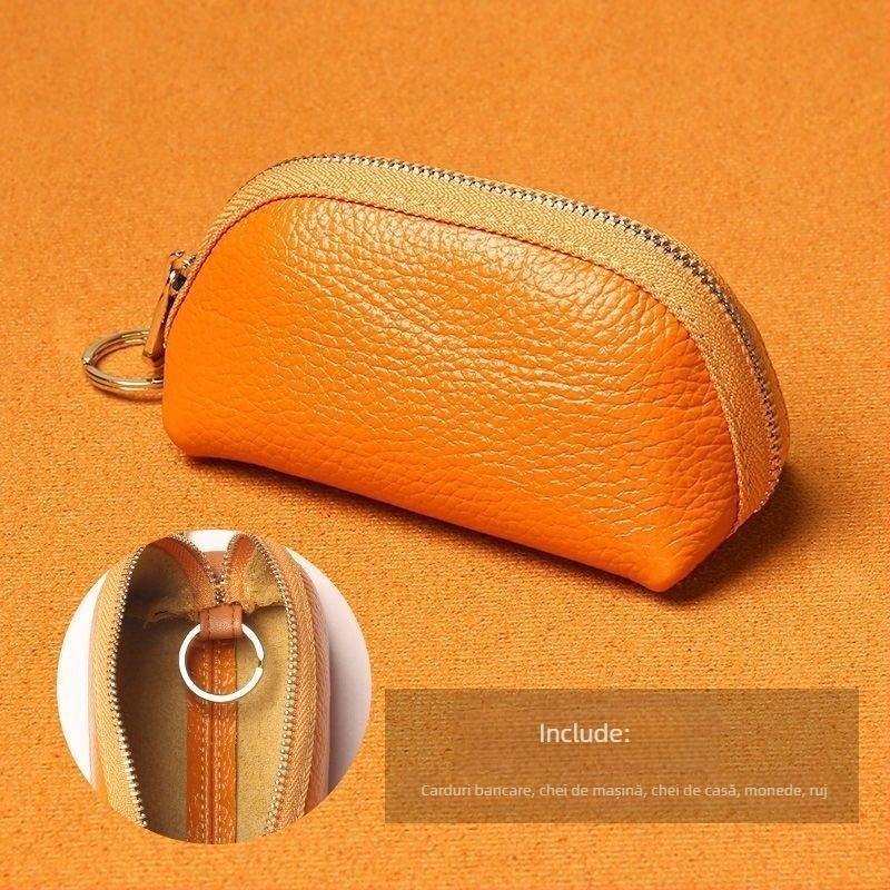 Geustos PU Leather Key Bag — Capacitate mare pentru carduri, Rezistent la apă, Unisex, Design urban minimalist