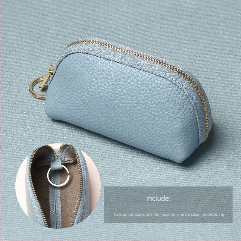 Geustos PU Leather Key Bag — Capacitate mare pentru carduri, Rezistent la apă, Unisex, Design urban minimalist