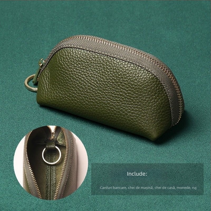 Geustos PU Leather Key Bag — Capacitate mare pentru carduri, Rezistent la apă, Unisex, Design urban minimalist