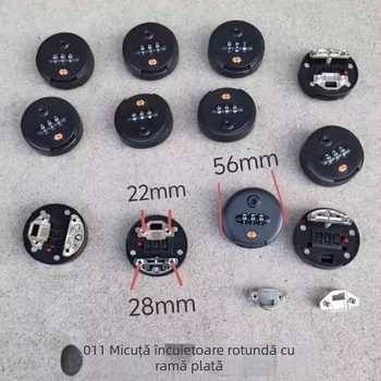 Lacăt rotund cu combinație pentru bagaje – antifurt, material plastic, accesorii pentru bagaje