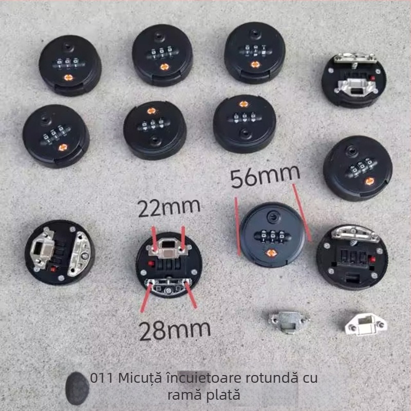 Lacăt rotund cu combinație pentru bagaje – antifurt, material plastic, accesorii pentru bagaje