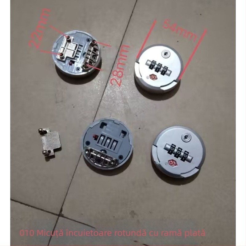 Lacăt rotund cu combinație pentru bagaje – antifurt, material plastic, accesorii pentru bagaje