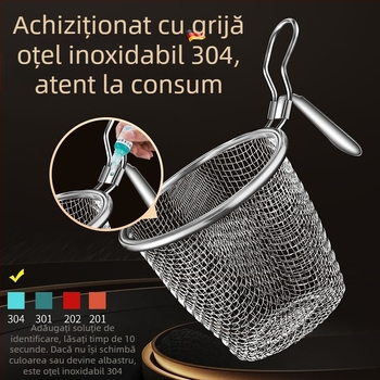 Skimmer pentru oală fierbinte - oțel inoxidabil 304, de calitate alimentară, rezistent la temperaturi înalte, margine de agățare