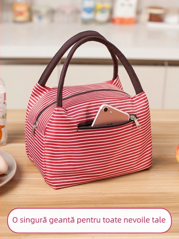 Geantă pentru prânz | Material: Oxford țesătură | Formă: pătrată orizontală | Închidere: fermoar | Buzunar intern cu fermoar