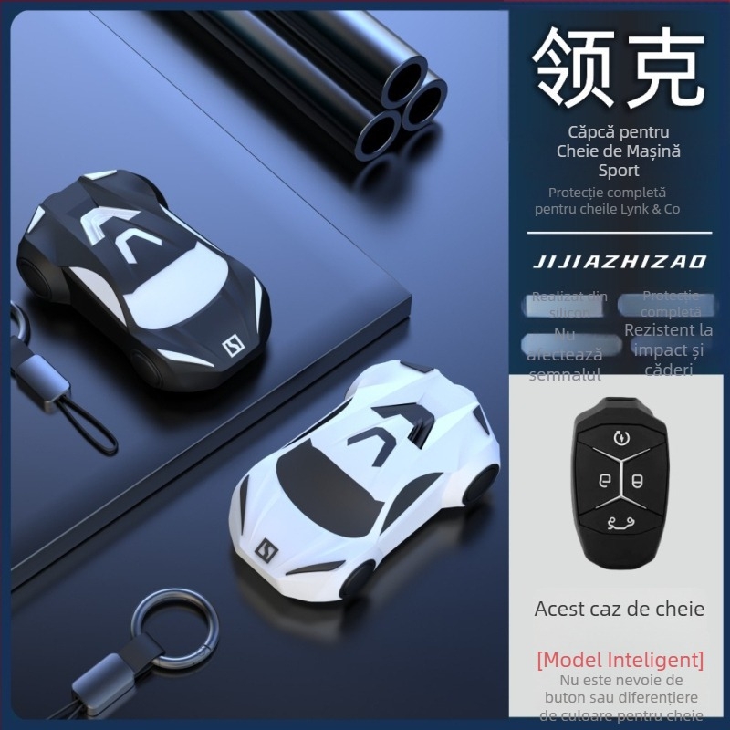 Husă cheie Lynk & Co 03, PVC, stil modern, personalizabil