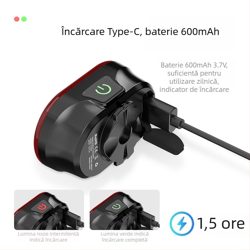 Cyclami CY300T set iluminare inteligentă frână bicicletă (faruri față și spate) – model CY300T, personalizare, certificări CE, ROHS, PSE