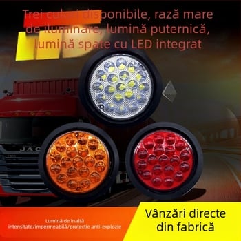 Ansamblu de lampă pentru semiremorcă, 24V, rotund, frână, semnalizare, mers înapoi