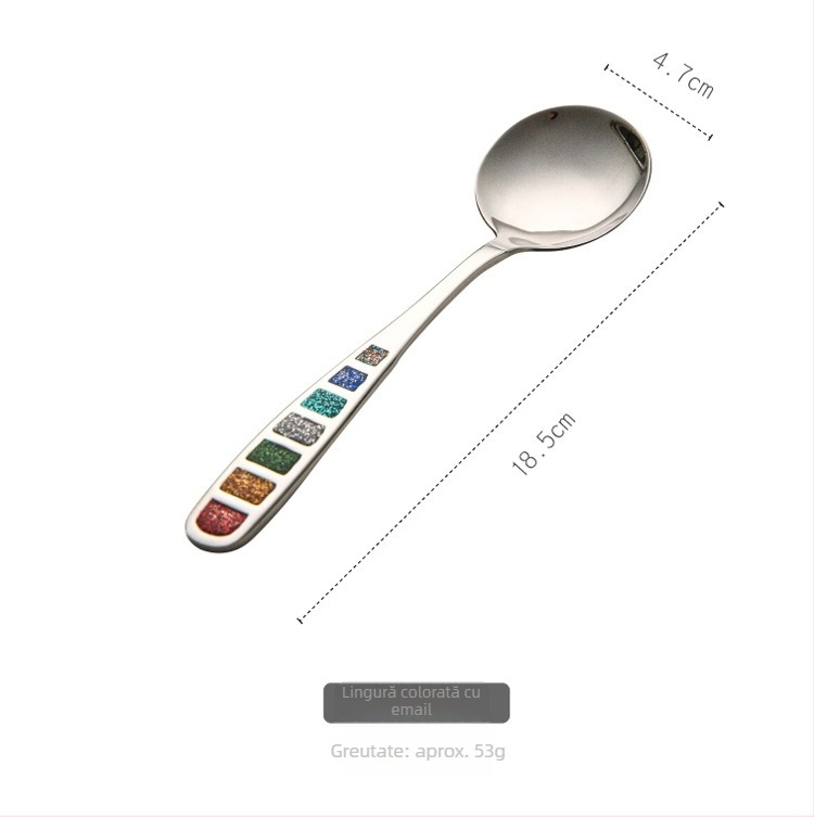 Lingură din oțel inoxidabil Special rabbit — stil modern minimalist, finisaj oglindit