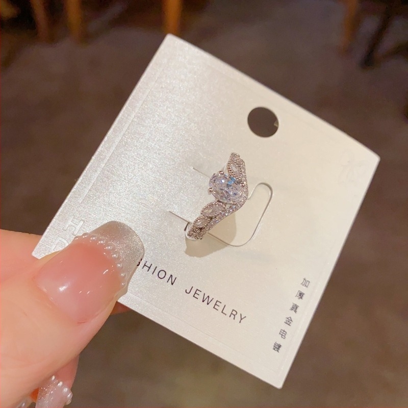 Inel deschis cu coroană, din cupru, placat cu aur adevărat, accesorii feminine în stil luxos ușor, design în stil coreean