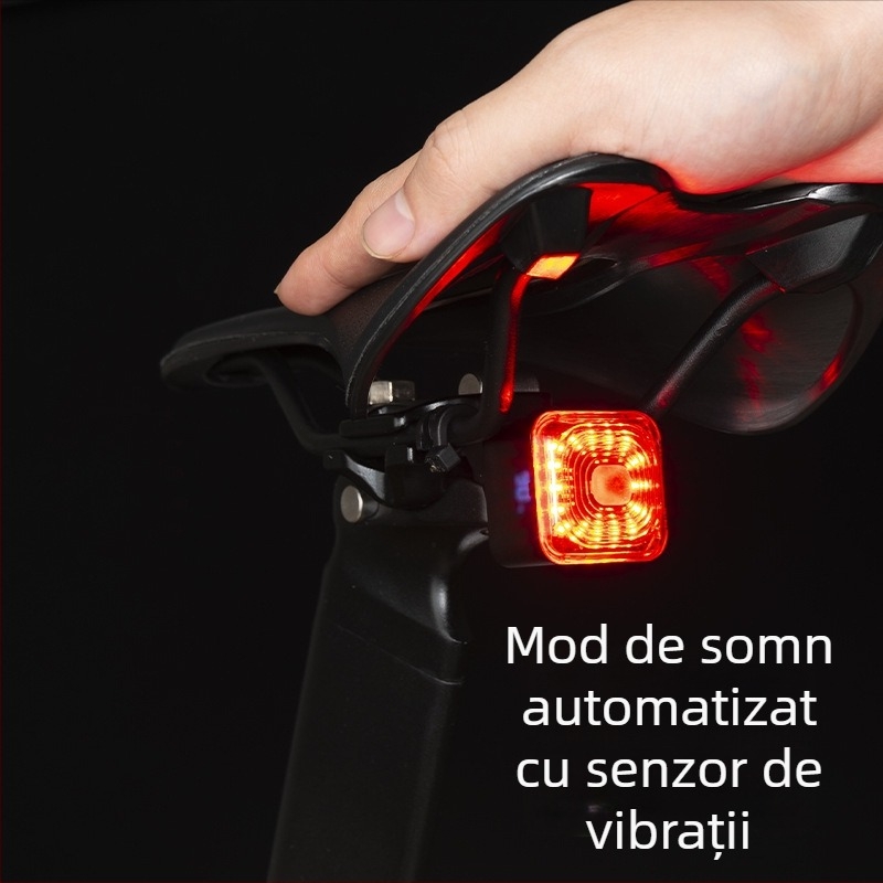 Lumină pentru bicicletă pentru plimbări nocturne, far posterior impermeabil pentru biciclete de munte și de șosea, durată lungă a bateriei | Brand: Dingtian