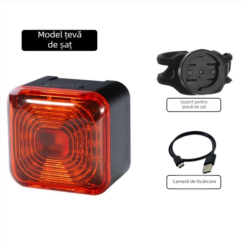 Lumină pentru bicicletă pentru plimbări nocturne, far posterior impermeabil pentru biciclete de munte și de șosea, durată lungă a bateriei | Brand: Dingtian