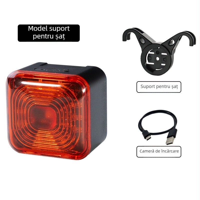 Lumină pentru bicicletă pentru plimbări nocturne, far posterior impermeabil pentru biciclete de munte și de șosea, durată lungă a bateriei | Brand: Dingtian