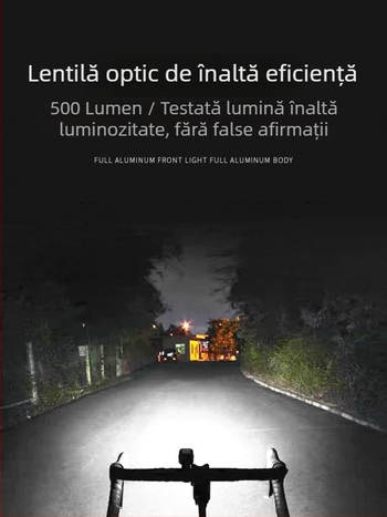 Lampa frontală pentru bicicletă, luminozitate ridicată, reîncărcabilă, pentru mers noaptea pe bicicletele de munte