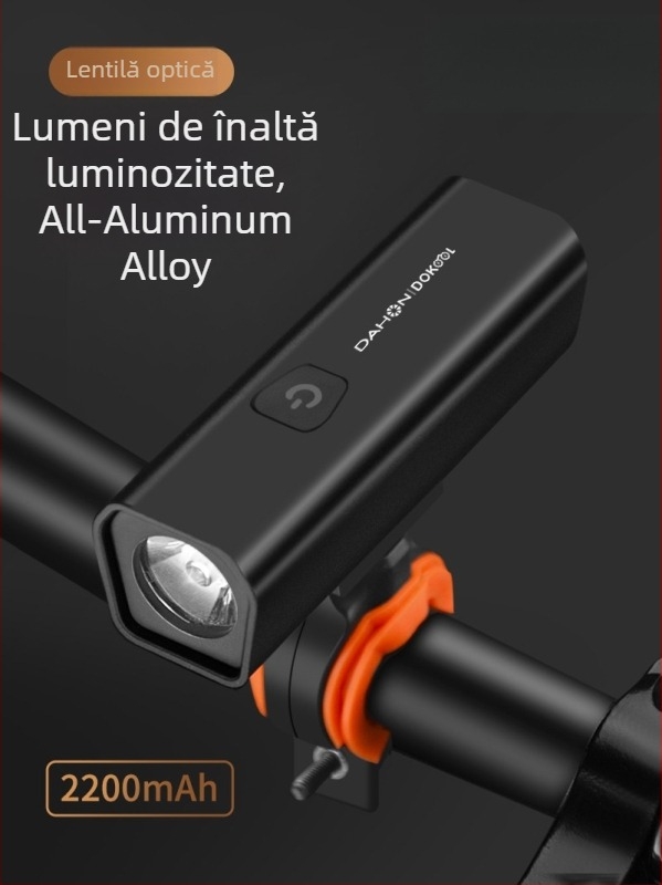 Lampa frontală pentru bicicletă, luminozitate ridicată, reîncărcabilă, pentru mers noaptea pe bicicletele de munte