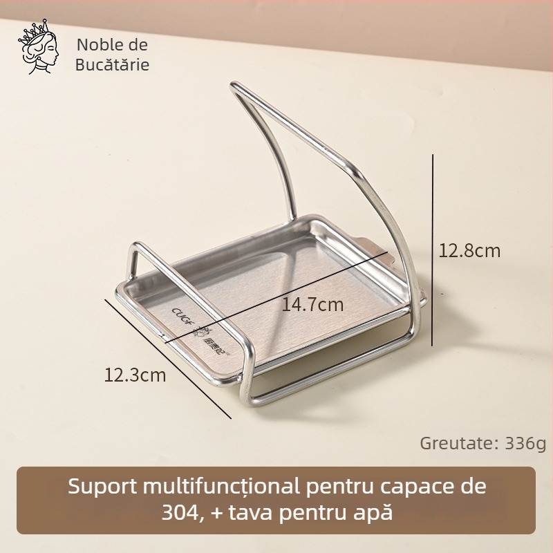 Set suport linguri din oțel inoxidabil pentru restaurante, suport suspendat pentru linguri de oale fierbinți, design mobil, brand Kitchen concubine