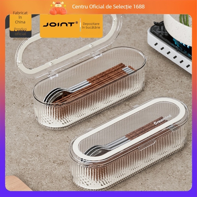 Cutie pentru bețișoare cu capac – protecție la praf, umezeală și drenaj, PP material, seria Cream, Star Creation, imprimare logo disponibil