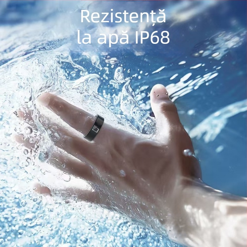 Inel inteligent ceramic R20 cu NFC pentru control de acces, ritm cardiac, oxigen din sânge, urmărire exerciții, monitorizare a somnului