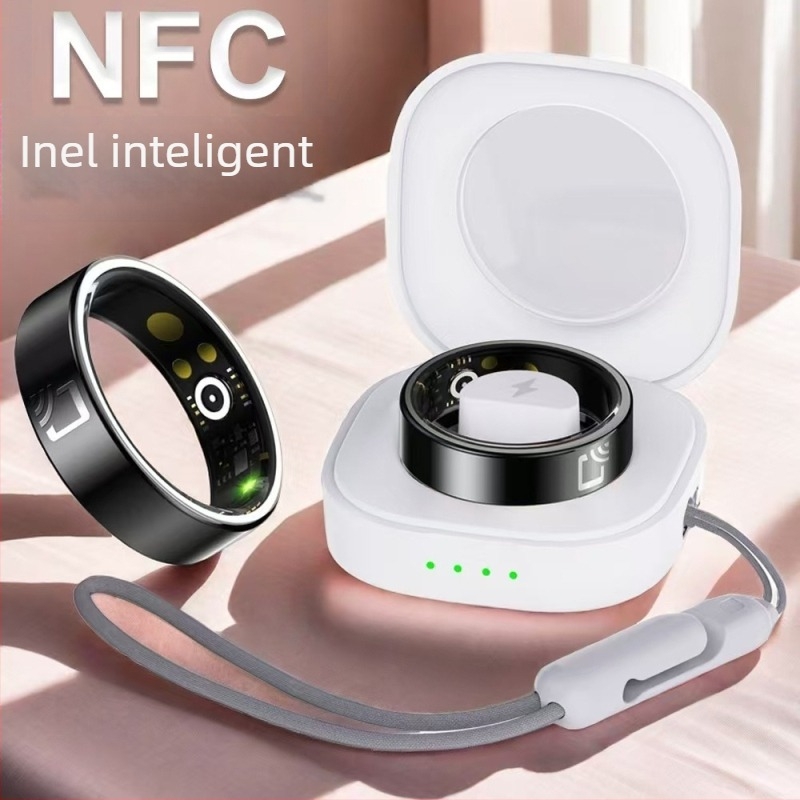 Inel inteligent ceramic R20 cu NFC pentru control de acces, ritm cardiac, oxigen din sânge, urmărire exerciții, monitorizare a somnului