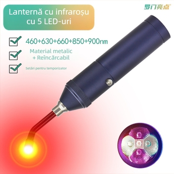 Lanternă de mână T9748, LED 15W, rază 20 m, baterie 18650, timp de încărcare 5 h